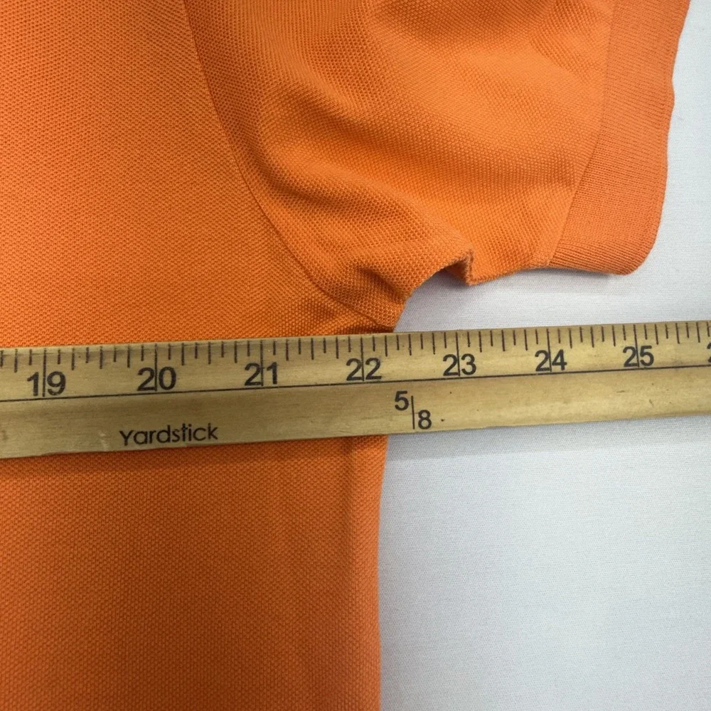 Polo Ralph Lauren Mens M Orange Mercerized Pima Mesh Big Pony Polo Shirt